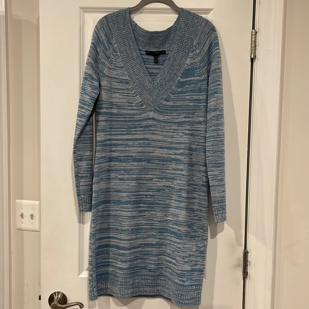 WHBM Light Blue Marled Sweater Dress Size Small
